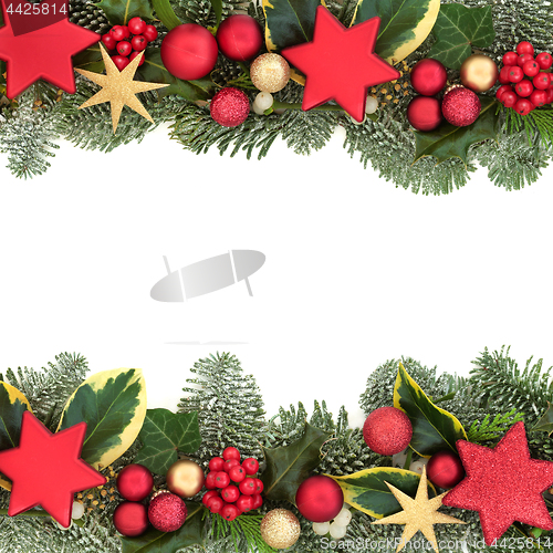 Image of Christmas Festive Background Border