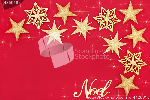 Image of Christmas Gold Bauble Background