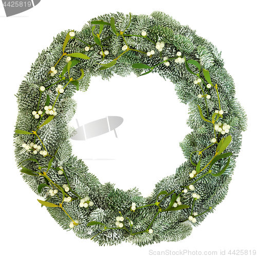 Image of Mistletoe and Spruce Fir Wreath