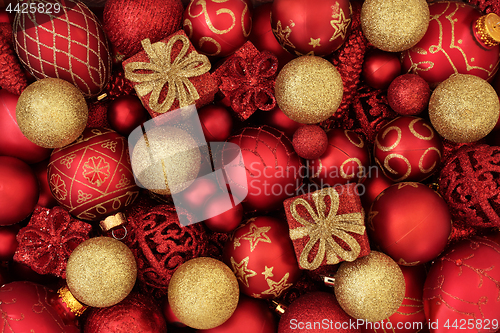 Image of Red and Gold Christmas Decorations