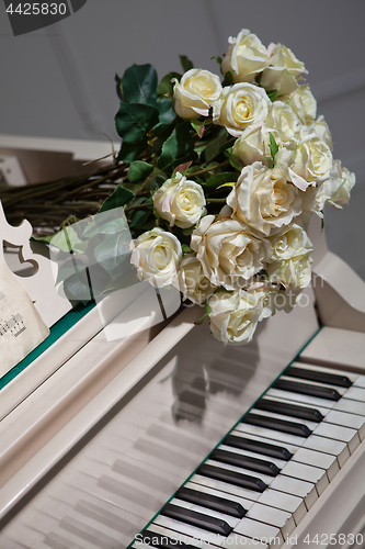Image of Roses And Grand Piano