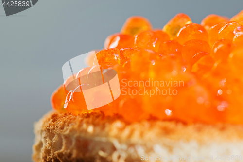 Image of Sandwich with red caviar