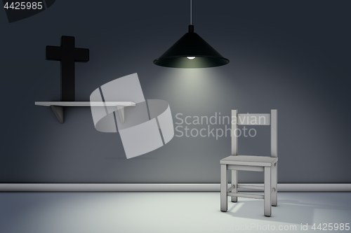 Image of christian cross and chair
