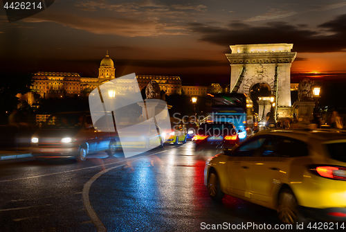 Image of Budavari palace and Chain bridge