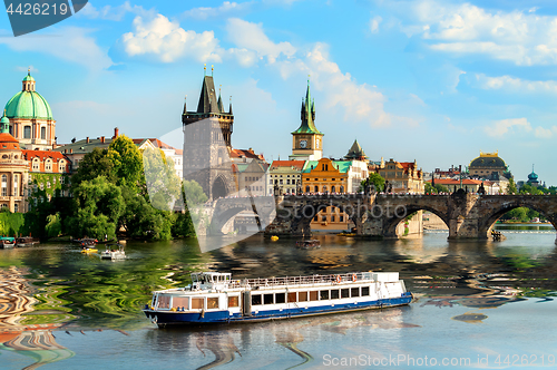 Image of Touristic boat in Prague