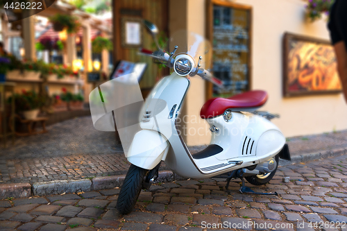 Image of White scooter in Prague