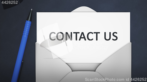 Image of an envelope with contact us