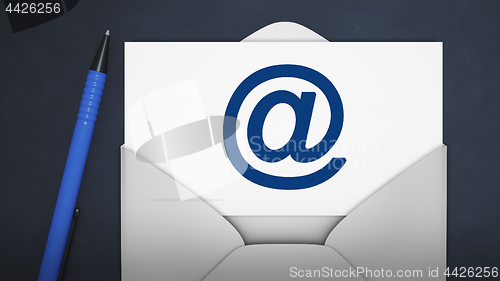 Image of an envelope with an email sign