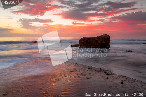 Image of Tidal flows at sunrise on Turimetta reef