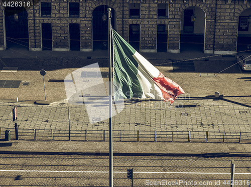 Image of Vintage looking Italian flag