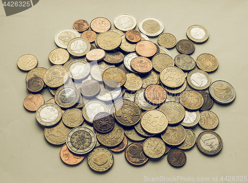 Image of Vintage Euro coins