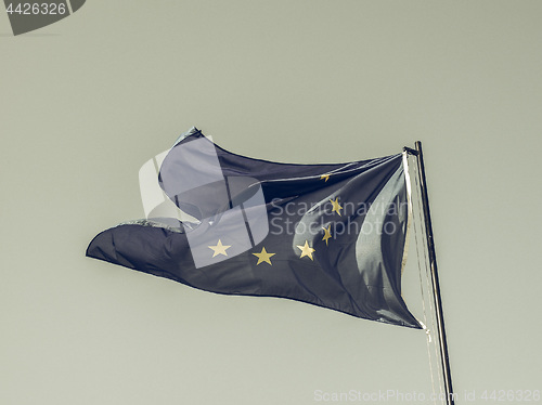 Image of Vintage looking EU flag