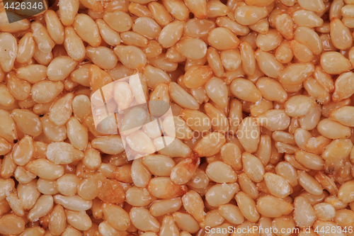 Image of sesame seeds with honey texture 