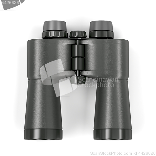 Image of Black binoculars, top view