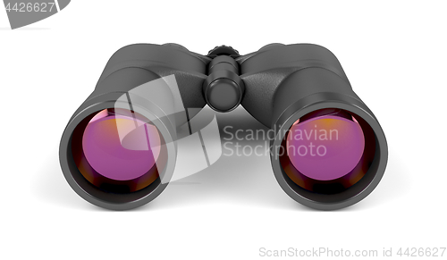 Image of Binoculars on white background 