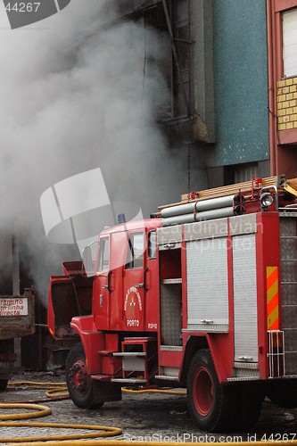 Image of Fire-engine in action