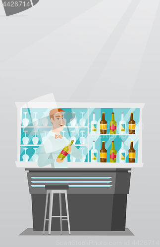 Image of Bartender standing at the bar counter.