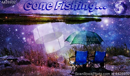 Image of gone fishing