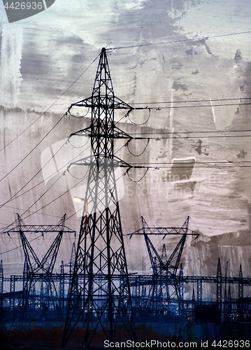 Image of electric power transmission abstract