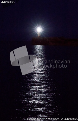 Image of Newhaven Lighthouse at Night