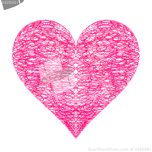 Image of Abstract bright heart on white background