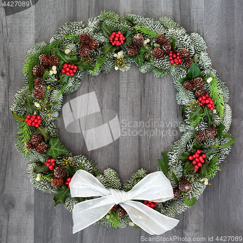 Image of Traditional Winter and Christmas Wreath