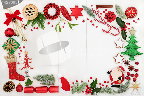 Image of Christmas Festive Background Border