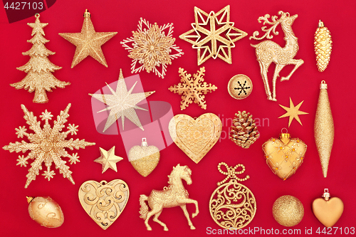 Image of Luxury Gold Christmas Bauble Decorations