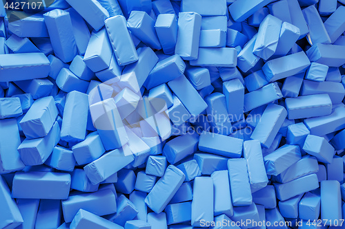 Image of some soft blue foam cuboids