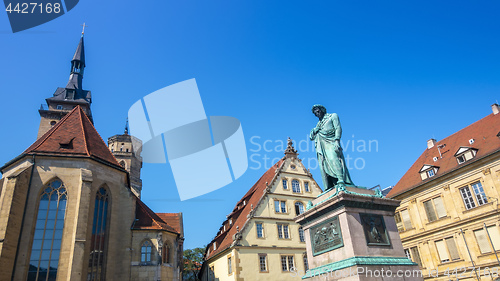 Image of Schiller statue in Stuttgart Germany