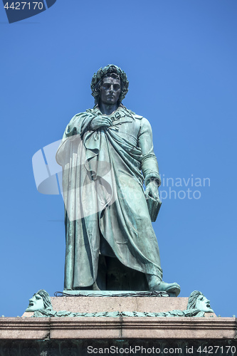 Image of Schiller statue in Stuttgart Germany