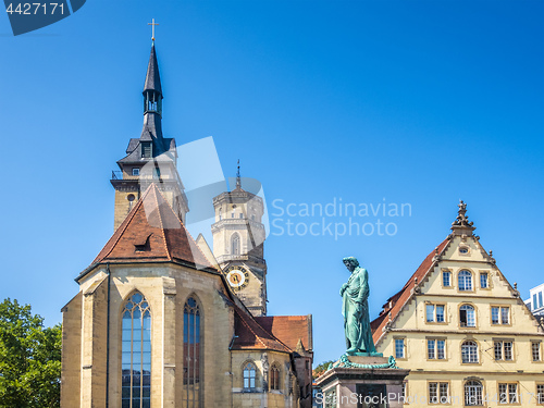 Image of Schiller statue in Stuttgart Germany