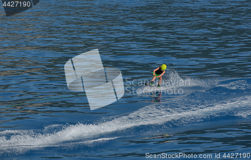 Image of Little boy Wakeboarding