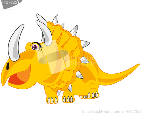 Image of Cartoon of the dinosaur Eotriceratops.Vector illustration of the dinosaur