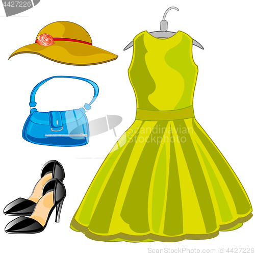 Image of Feminine belongings and footwear
