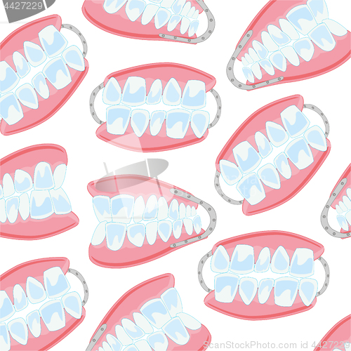 Image of Denture pattern on white