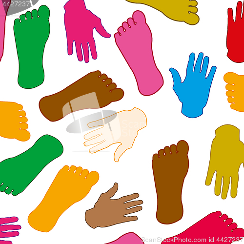 Image of Palm and foot of the person