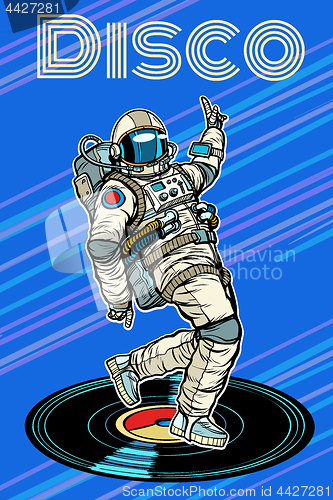 Image of Disco. Astronaut dances