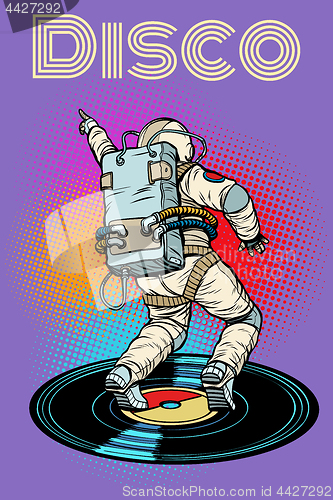 Image of Disco. Astronaut dances