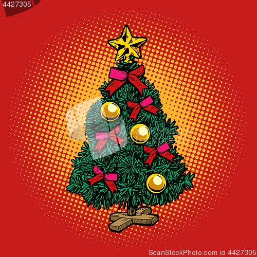 Image of Christmas tree. New year holidays