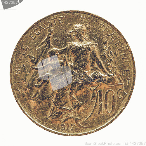 Image of Vintage Old French coin