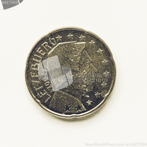 Image of Vintage Luxembourg 20 cent coin