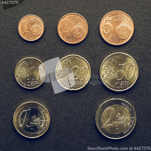 Image of Vintage Euro coins