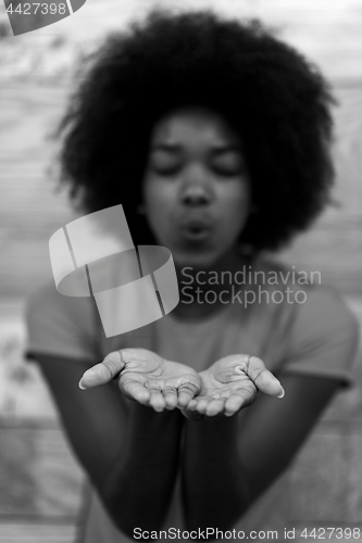 Image of portrait of afro american woman