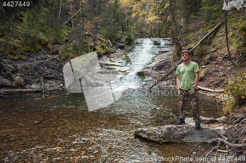 Image of Traveling to the waterfall