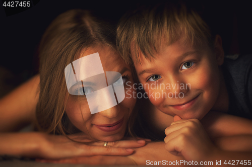 Image of boy with his mother