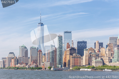 Image of Panoramic view of Lower Manhattan, New York City, USA