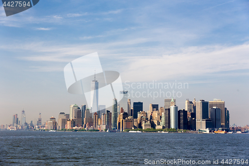 Image of Panoramic view of Lower Manhattan, New York City, USA