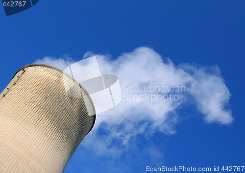 Image of Steam cooling tower power plant
