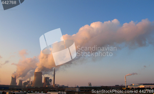 Image of steam of electric power plants